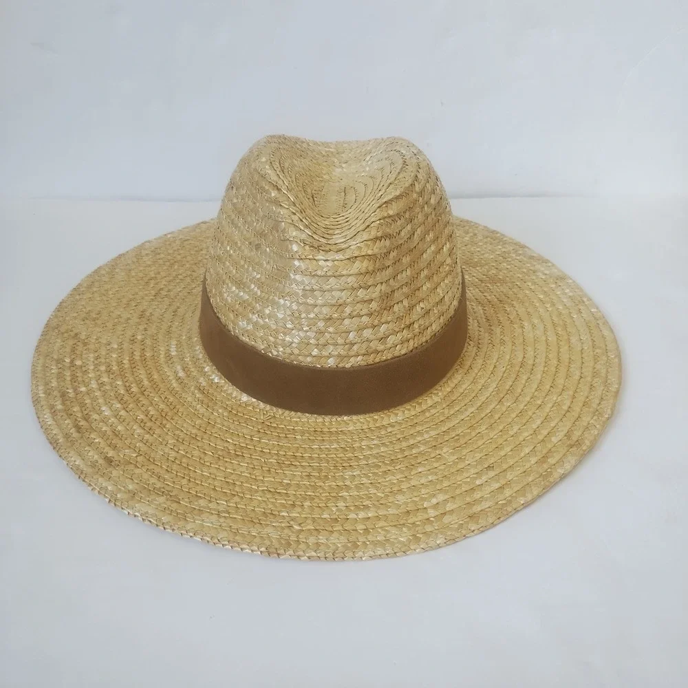 Gigi Pip Straw Sun Hat Womens One Size Wide Brim Fedora Boho